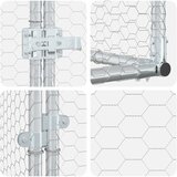  Kavez za piletinu uz zid Srebrna 600 x 150 x 215 cm | shoptok.hr
