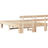  Krevetna konstrukcija Prirodna 150 x 200 cm Čvrsto borovo drvo | shoptok.hr