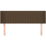  Uzglavlje s ušima tamnosmeđi 147x16x78/88 cm od tkanine | shoptok.hr