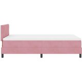  LED Box Spring Krevet Ružičasta 120 x 190 cm Baršun | shoptok.hr