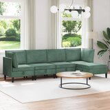  Set namještaja za dnevni boravak 5 pcs Morska zelena Baršun | shoptok.hr
