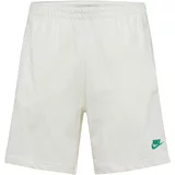 Nike Sportswear Hlače 'CLUB' zelena / prljavo bijela