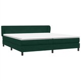 Krevet s oprugama s madracima tamno zeleni 180x220 cm baršun | Eponuda.com
