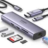Ugreen 7v1 USB-C HUB HDMI+RJ45+čitač kartica+USB+PD 100W | shoptok.hr