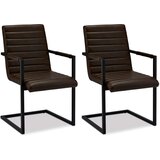 Furnhouse Garnitura 2 temno rjavih jedilnih stolov Fanny, (21151593) | Shoptok.si