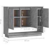 vidaXL komoda betonsko siva 97x31x75 cm iverna plošča | Shoptok.si