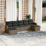 vidaXL 7-dijelni set vrtnih sofa sivi od poliratana | shoptok.hr