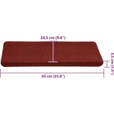  Samoljepljivi otirači za stepenice 30 kom crveni 65x24,5x3,5 cm | shoptok.hr