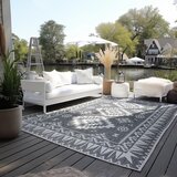 Elle Decoration Siva/kremno bela zunanja preproga 200x290 cm Gemini – | Shoptok.si