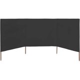 vidaXL 3-panelni vetrobran tkanina 400x160 cm antraciten, (20692527) | Shoptok.si