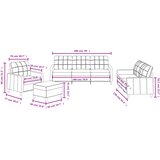  4-dijelni set sofa s jastucima smeđi od tkanine | shoptok.hr