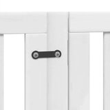 vidaXL Ograda za pse z vrati zložljiva 12 panelov bela 600 cm les | Shoptok.si