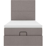 vidaXL Otomanski posteljni okvir z vzmetnico taupe 90x190 cm blago, (21611623) | Shoptok.si