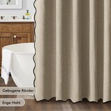 MIULEE tuš zavesa z lanenim videzom – 120 × 200 cm odprta embalaža | Shoptok.si