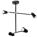 Toolight Stropni luster APP1708-4CP BLACK + GOLD | shoptok.hr
