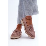 S. BARSKI Women's Beige Suede Moccasins with Ornament D&A | Shoptok.si