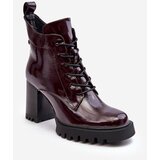 Kesi Patented ankle boots, insulated burgundy D&A Cene