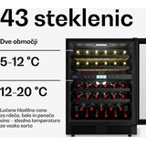 Klarstein VeroSteel hladilnik za vino za vgradnjo | 2 coni | 129 litrov | 43 steklenic | 60 cm | Shoptok.si