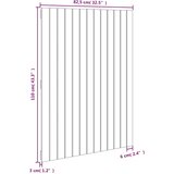  Zidno uzglavlje bijelo 82,5x3x110 cm od masivne borovine | shoptok.hr
