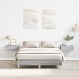  Okvir kreveta bez madraca siva boja hrasta 135 x 190 cm | shoptok.hr