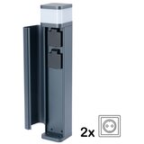 Brilagi Spoljašnja lampa sa 2 SCHUKO utičnice PILLAR 1xG9/11W/230V IP44 antracit | Eponuda.com