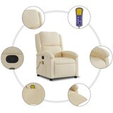  Masažni naslonjač od tkanine krem | shoptok.hr