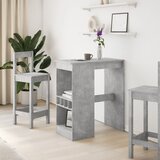  Barski stol s držačima boja betona 90x47,5x103,5 cm drveni | shoptok.hr