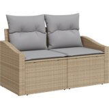  Vrtna garnitura - 8-dijelni set vrtnih sofa s jastučićima Bež Poli Ratan | shoptok.hr