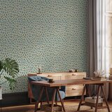 Tapeta - Giraffe Pattern - animal pattern in turquoise spots on a light background. 49x1000 Samoljepljiva | shoptok.hr