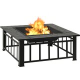 Posuda za vatru sa žaračem 79 x 79 x 46,5 XXL čelična | shoptok.hr