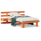  Konstrukcija postelje z vzglavjem Voskast rjav 80 x 200 cm, (5000126853) | Shoptok.si