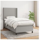  Kreveta s oprugama i madrac svjetlosivi 90x200cm tkanina | shoptok.hr