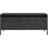 TV ormarić crni 101 5x39x43 5 cm hladno valjani čelik | shoptok.hr