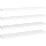 Maison Chic 4 kosi Stenske Police - Viseče police bele 120x23,5x3,8 cm MDF, (21793765) | Shoptok.si