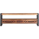 Furnova TV omarica 140x30x45 cm trden akacijev les, (21924524) | Shoptok.si