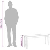  Klupa 110 cm bijela puna drvena guma | shoptok.hr