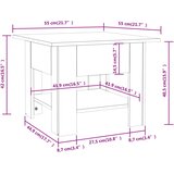  Stolić za kavu bijeli 55 x 55 x 42 cm od konstruiranog drva | shoptok.hr