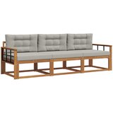  Set vanjskih sofa 3 kom. Prirodna i svijetlo siva | shoptok.hr