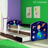  Otroška postelja ACMA z motivom, stranica wenge + predal 140x70 cm 22 Cosmos | Shoptok.si