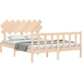  Okvir za krevet s uzglavljem 140x200 cm od masivnog drva | shoptok.hr
