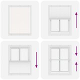 vidaXL Plisirana žaluzija Bela 110x100 cm Širina tkanine 109,4 cm | Shoptok.si