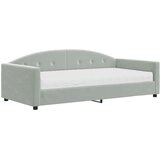  Dnevni krevet s madracem svjetlosivi 100 x 200 cm baršunasti | shoptok.hr