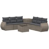 Set sofe 8 kom. Siva i tamno siva Poli Rattan i čelik | shoptok.hr