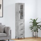vidaXL Visoka omara betonsko siva 34,5x34x180 cm inženirski les Cene