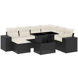 Maison Chic Seti vrtnega pohištva - Vrtna garnitura - Vrtni pohištvo set 8-delna z blazinami črn poli ratan, (21800072) | Shoptok.si