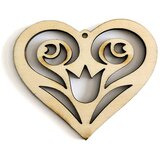 Drveni poluproizvod za proizvodnju nakita - ukrasno srce 2 Cene