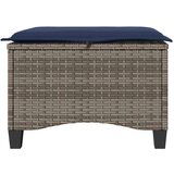 vidaXL Vrtni stolčki z blazinami 2 kosa Grey 55x55x36 cm Poly Rattan | Shoptok.si