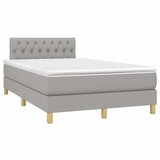  Krevet s oprugama i madracem svjetlosivi 120x190 cm od tkanine | shoptok.hr