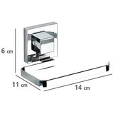 Wenko Plastičan samoljepljiv set pribora za kupaonicu u sjajno srebrnoj boji Quadro – | shoptok.hr
