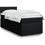 vidaXL Box spring postelja z vzmetnico črna 80x200 cm blago | Shoptok.si